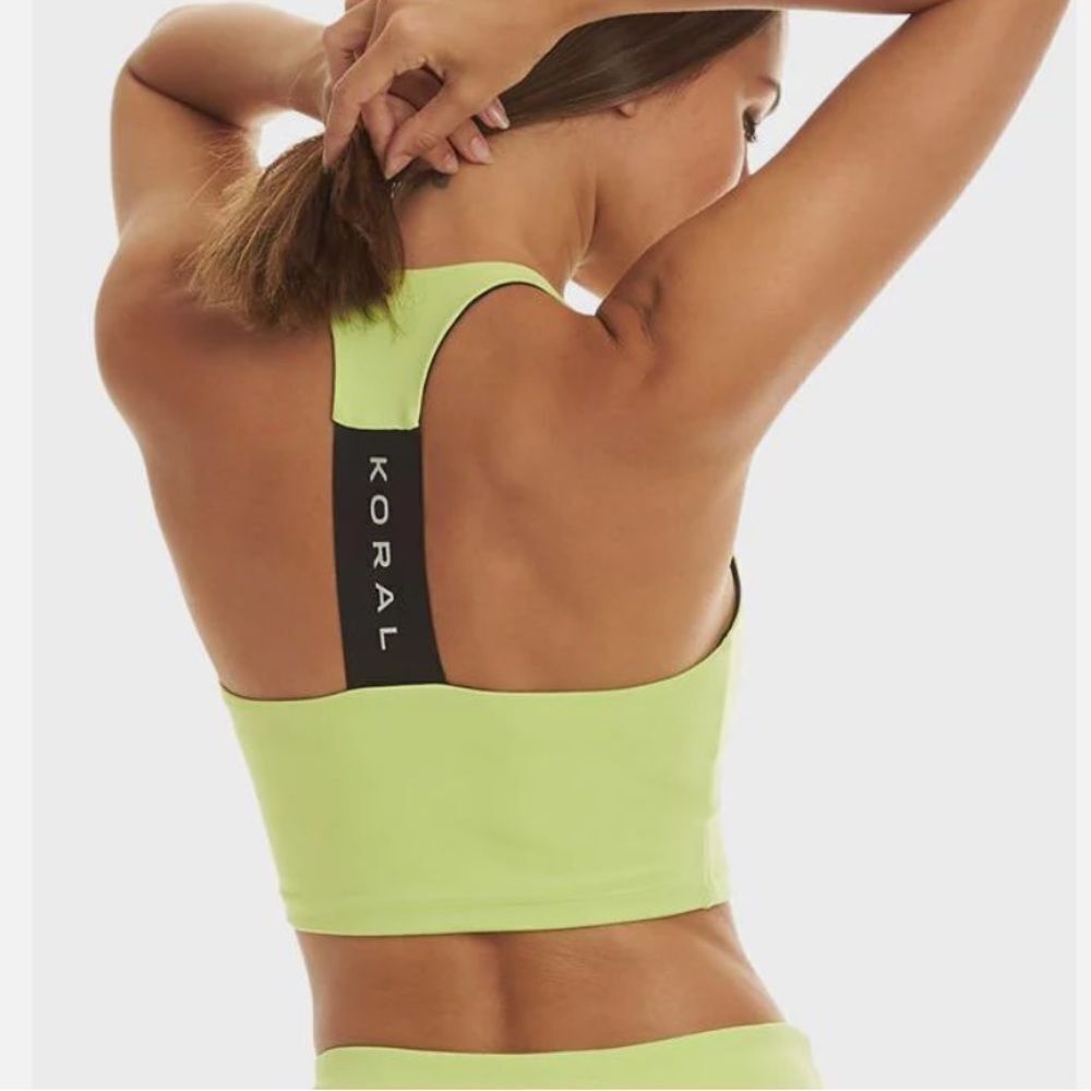 🆕Koral Lime Green Sports Bra NWT